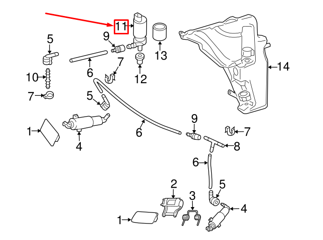NEW AUDI A5 SPORTBACK 8T HEADLIGHT WASHER PUMP 8K0955681 ORIGINAL