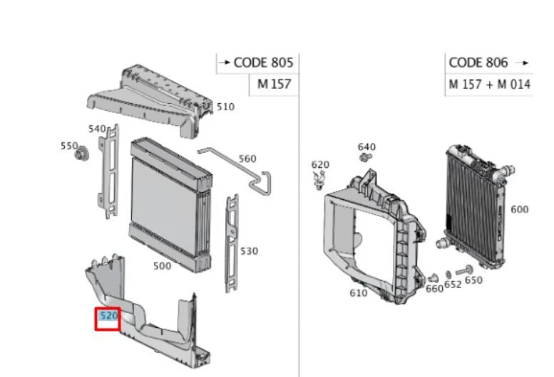 NEW MERCEDES-BENZ GLE W166 RADIATOR AIR GUIDE DUCT LOWER A1665000416 ORIGINAL