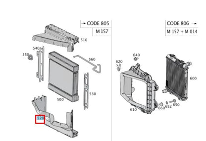 NEW MERCEDES-BENZ GLE W166 RADIATOR AIR GUIDE DUCT LOWER A1665000416 ORIGINAL