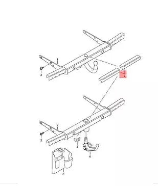 NEW VOLKSWAGEN TRANSPORTER T5 REAR BUMPER FOAM FILLER PIECE 7H0807252A ORIGINAL