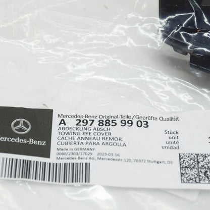 NEW MERCEDES-BENZ EQS V297 FRONT BUMPER TOW HOOK EYE COVER A2978859903 ORIGINAL