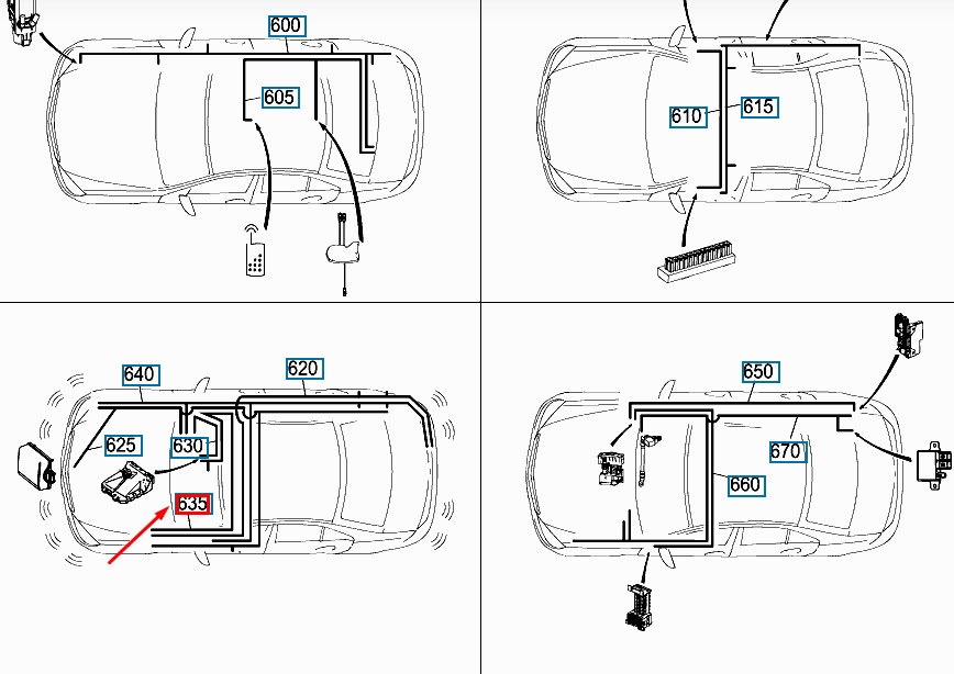 new mercedes-benz c w204 multi. camera wiring harness lhd a2044405510 original
