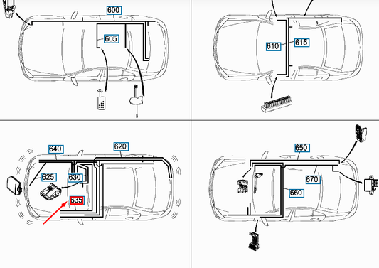 new mercedes-benz c w204 multi. camera wiring harness lhd a2044405510 original