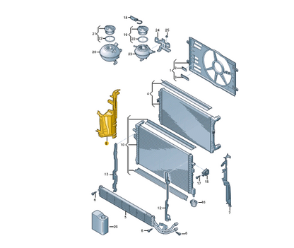 NEW VOLKSWAGEN GOLF MK7 5G RIGHT AIR GUIDE 5G0121284AJ ORIGINAL