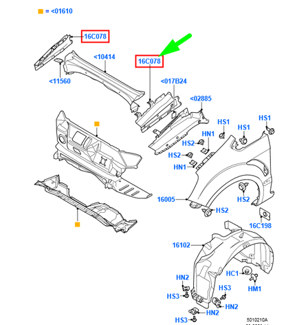 new ford galaxy mk2 front left fender bracket 1722672 6m21-u16c079-ad original