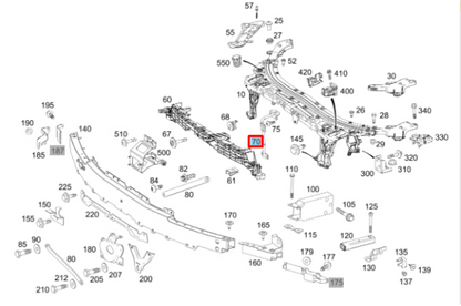 NEW MERCEDES-BENZ AMG GT X290 RADIATOR SUPPORT BRACKET A2908980000 ORIGINAL