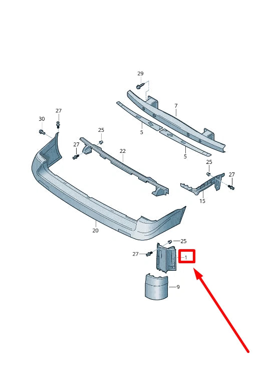 NEW VW V T5 FURGON 7HA,7HH,7EA, 7EH REAR LEFT BUMPER BRACKET 7H0807129A ORIGINAL