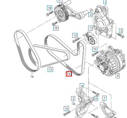 NEW VOLKSWAGEN CRAFTER SY ENGINE V-RIBBED BELT 04L145933 ORIGINAL