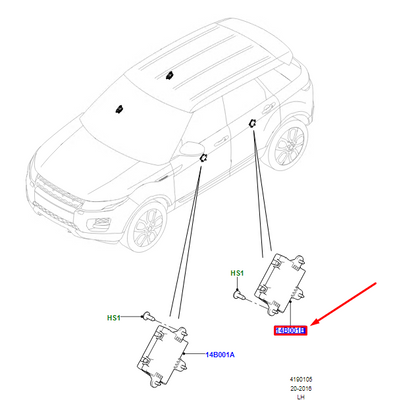 new lr range rover evoque l538 rear left door control unit lr095502 original