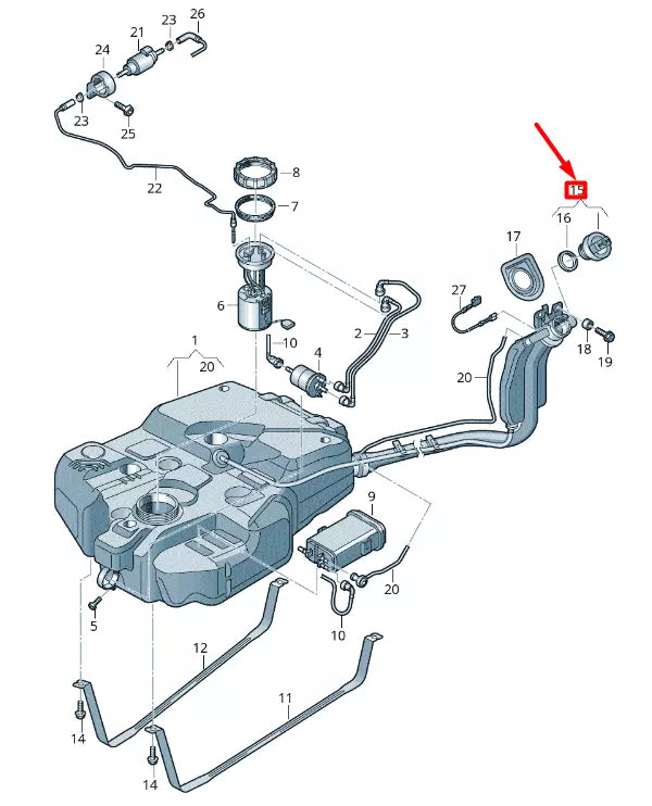 NEW VOLKSWAGEN CADDY 2K MK3 FUEL TANK CAP 107201551FH