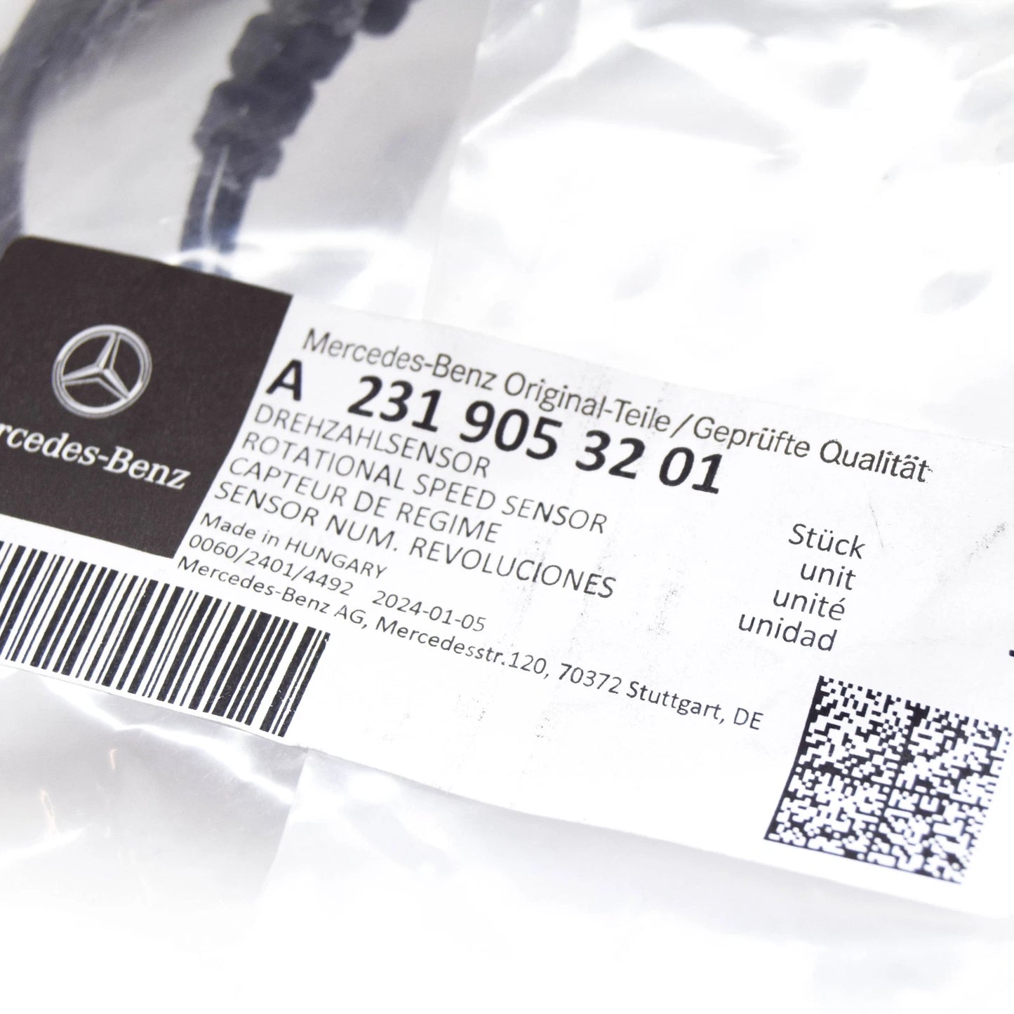 NEW MERCEDES-BENZ SL R231 FRONT ABS WHEEL SPEED SENSOR A2319053201 ORIGINAL