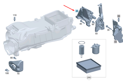 new mercedes-benz vito w447 mass air flow sensor bracket a6510942241 original