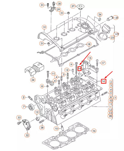 NEW AUDI A3 8L CAM CHAIN TENSIONER GASKET SET 058198217 ORIGINAL