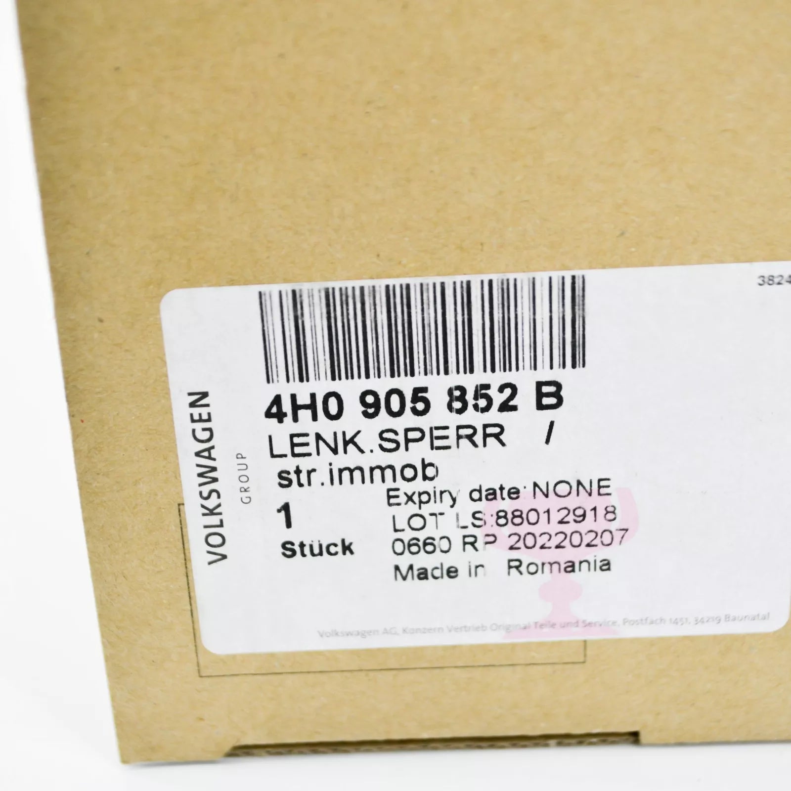 NEW AUDI A6 C7 STEERING COLUMN LOCK 4H0905852B ORIGINAL