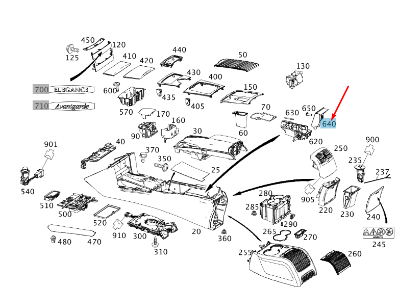 new mercedes-benz e w212 center console mounting plate a2128210911 original