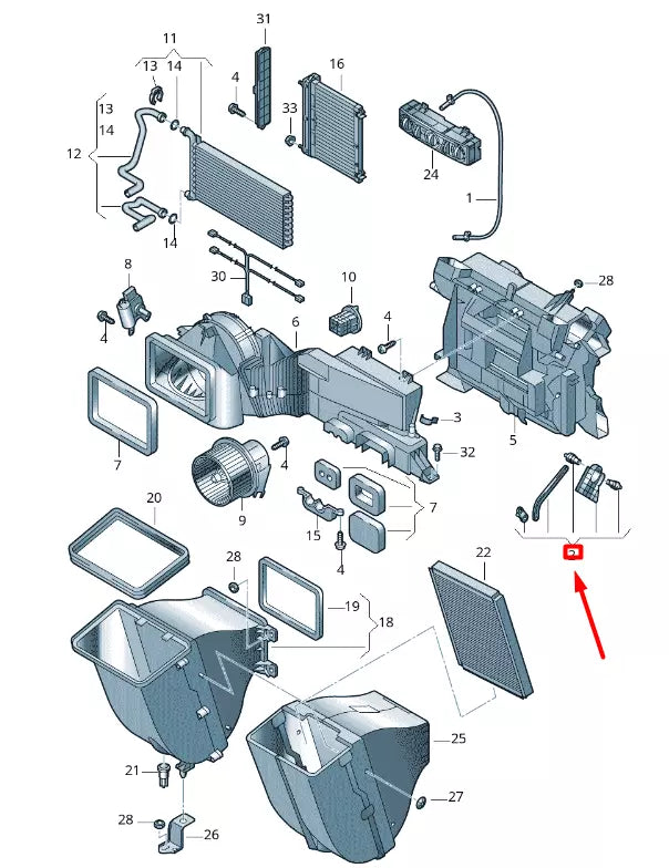 NEW VOLKSWAGEN CRAFTER 2F MK1 HEATER UNIT LEVER LHD 2E0819331