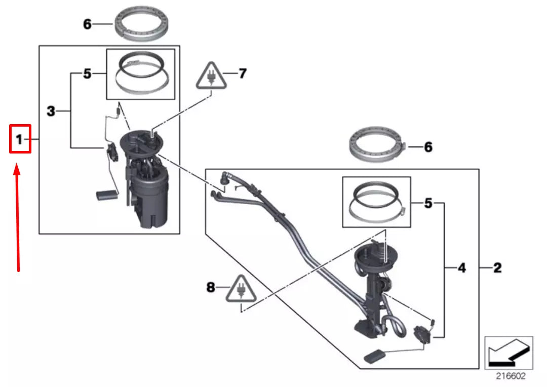 NEW BMW X5 E70 FUEL PUMP 7195463 16117195463 ORIGINAL