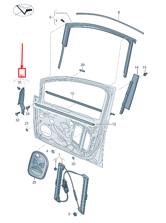 NEW VW TOURAN 5T FRONT RIGHT DOOR TRIM 5TA837974A9B9 ORIGINAL