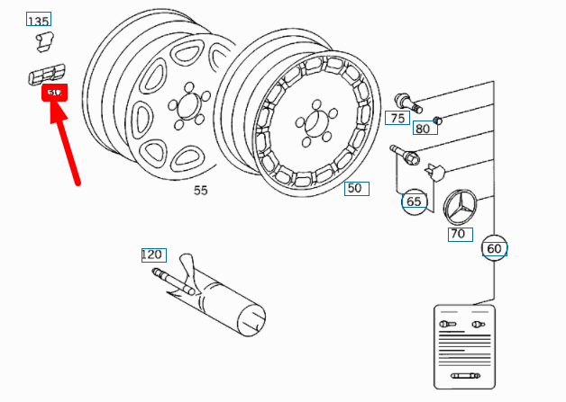 new mercedes-benz cla c117 wheel balance weight 55g a1714012194 original