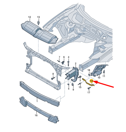 NEW AUDI A7 SPORTBACK 4G8 FRONT LEFT SIDE PANEL BRACE 4G8807591C ORIGINAL