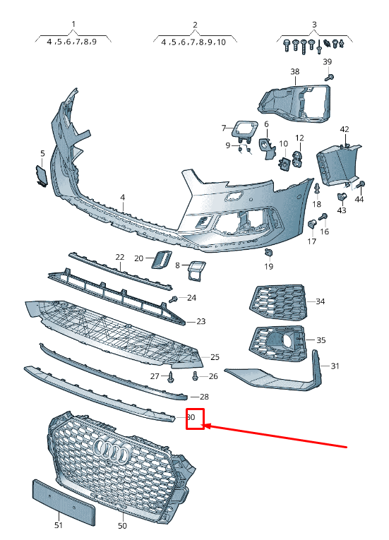 new audi a5 sportback f5 front lower bumper spoiler 8w6807513t94 original