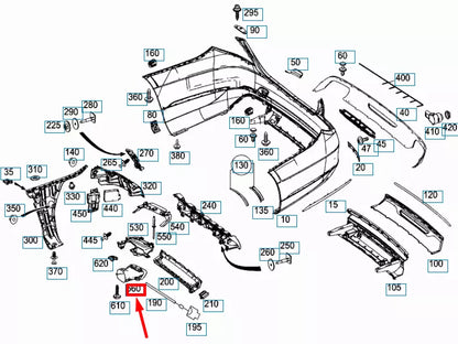 NEW MERCEDES-BENZ SL R231 AMG REAR LEFT TAIL PIPE COVER A2314900327 ORIGINAL
