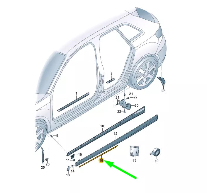 NEW AUDI RS3 8V LEFT SIDE MEMBER STONE GUARD FILM 8V4853931