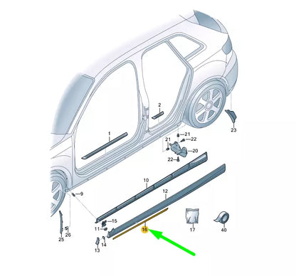 NEW AUDI RS3 8V LEFT SIDE MEMBER STONE GUARD FILM 8V4853931