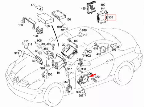 NEW MB MERCEDES-BENZ SLK R171 FRONT DOOR LEFT SPEAKER A1718200102 ORIGINAL