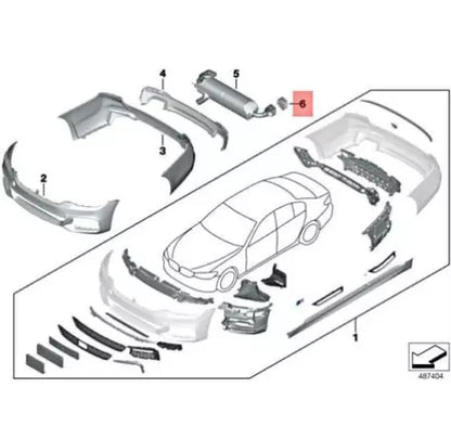 NEW BMW 5 G30 REAR LEFT EXHAUST TAIL PIPE TIP 18308631958 ORIGINAL