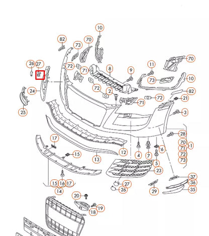 NEW AUDI R8 42 FRONT LEFT HEADLIGHT WASHER COVER CAP 420807751B9B9 ORIGINAL