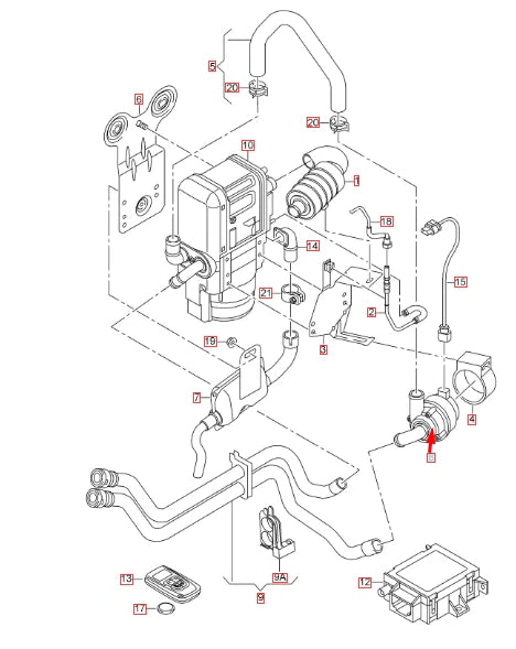 NEW AUDI A3 8PA AUXILIARY COOLANT WATER PUMP 5Q0965561E 2013 ORIGINAL