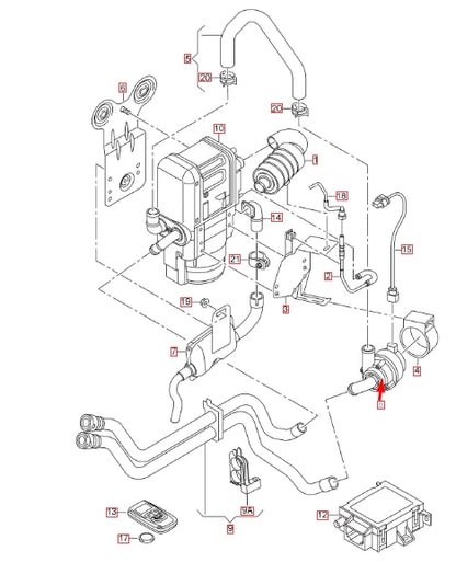 NEW AUDI A3 8PA AUXILIARY COOLANT WATER PUMP 5Q0965561E 2013 ORIGINAL