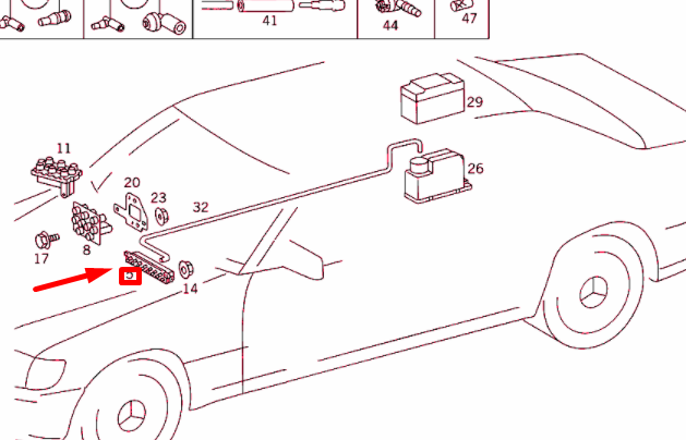 NEW MERCEDES-BENZ S W140 VACUUM SYSTEM VALVE A1408000478 ORIGINAL
