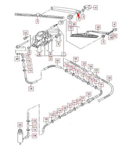 NEW VW MULTIVAN T5 REAR WIPER BLADE ARM 7H0955707A