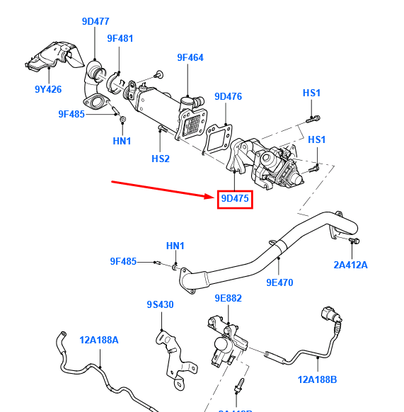 new ford galaxy mk2 exhaust gas recirculation valve 1427355 original