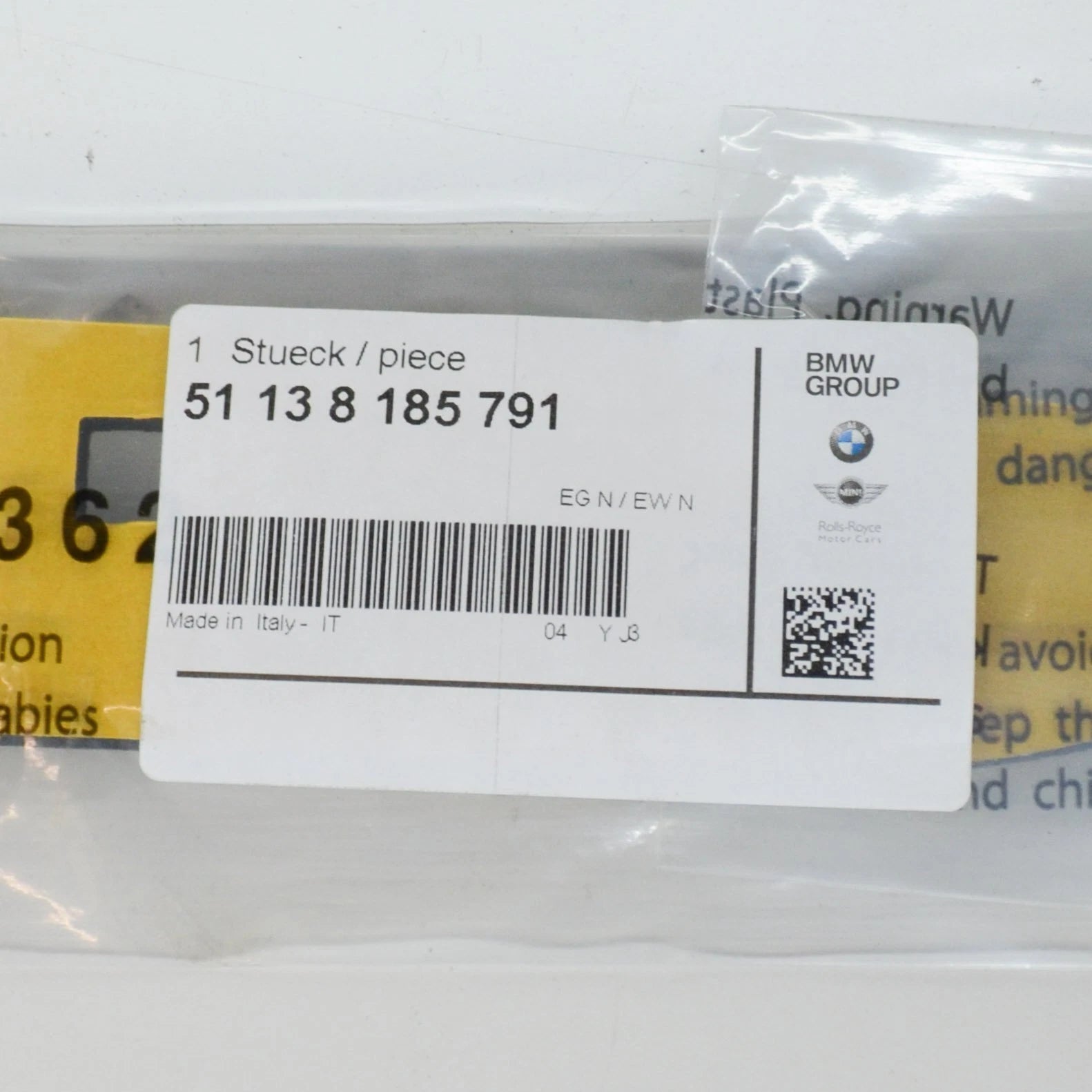 NEW BMW 3 TOURING E46 TRUNK LID GRIP GASKET 51138185791 8185791 ORIGINAL