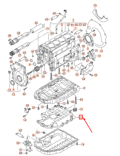 NEW AUDI A4 B8 OIL SUMP BAFFLE PLATE INSERT 06H103138E ORIGINAL