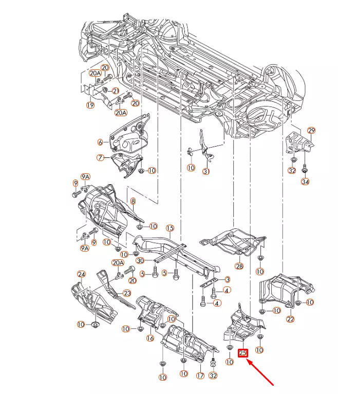 NEW AUDI A4 B8 REAR SILENCER RIGHT HEAT SHIELD 8K0804172