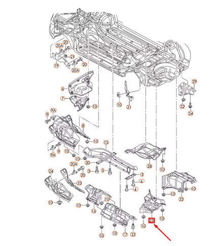 NEW AUDI A4 B8 REAR SILENCER RIGHT HEAT SHIELD 8K0804172