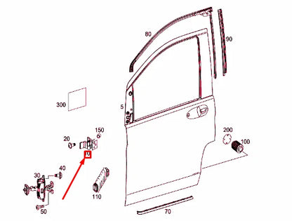 NEW MERCEDES-BENZ VITO W447 RIGHT FRONT DOOR HINGE A4477208400 ORIGINAL