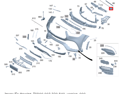 NEW MERCEDES-BENZ GLE W167 FRONT PARKING AID WIRING HARNESS A1675405633 ORIGINAL