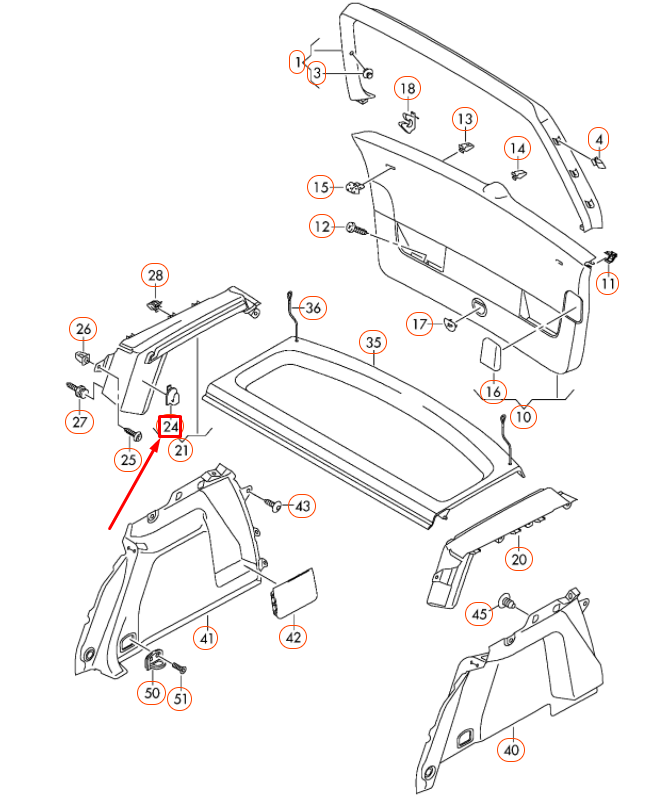 new volkswagen golf mk5 trunk luggage trim hooks 1k08678359b9 original