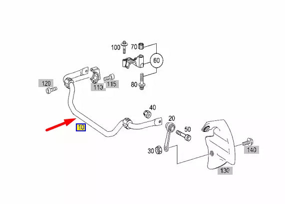 NEW MERCEDES-BENZ E W211 FRONT ANTI ROLL STABILIZER BAR A2113232865
