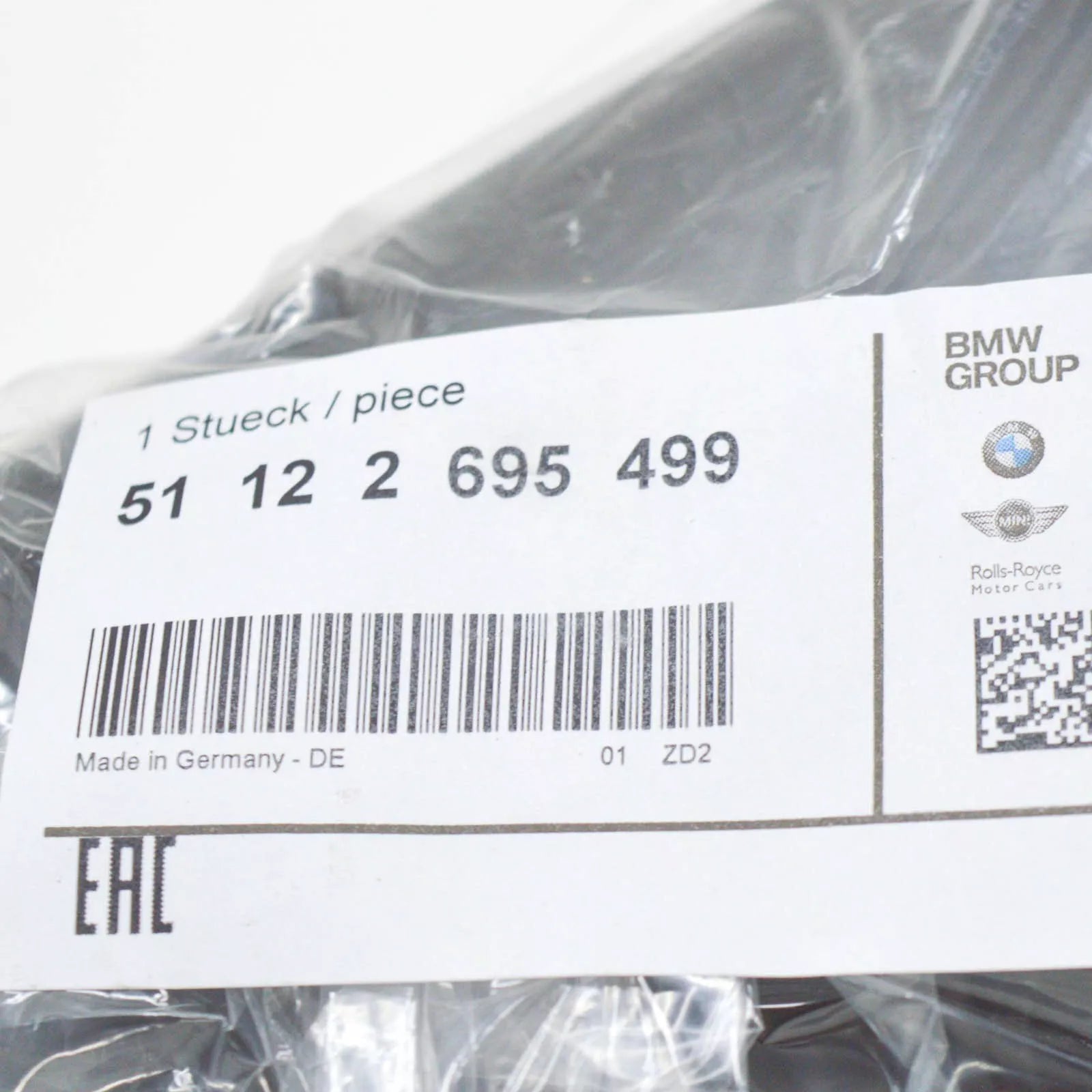 NEW BMW 5 E39 TOURING TRAILER HITCH COVER M TECH 51122695499 ORIGINAL