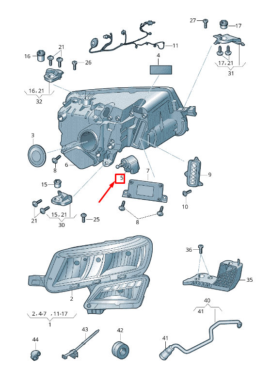new skoda karoq nu headlight range control motor 57a941295a original