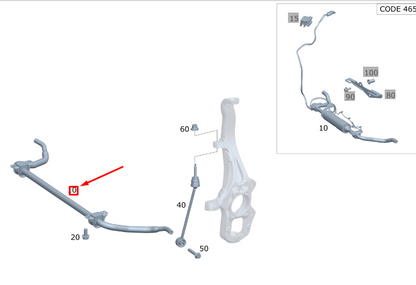 new mercedes-benz gle w167 front anti roll bar a1673232300 original