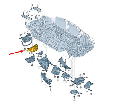 NEW AUDI A8 4N D5 FLOOR HEAT SHIELD 4N0825621G ORIGINAL
