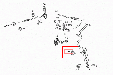 NEW MERCEDES-BENZ E-CLASS W124 KICK DOWN SWITCH A0025452214 ORIGINAL