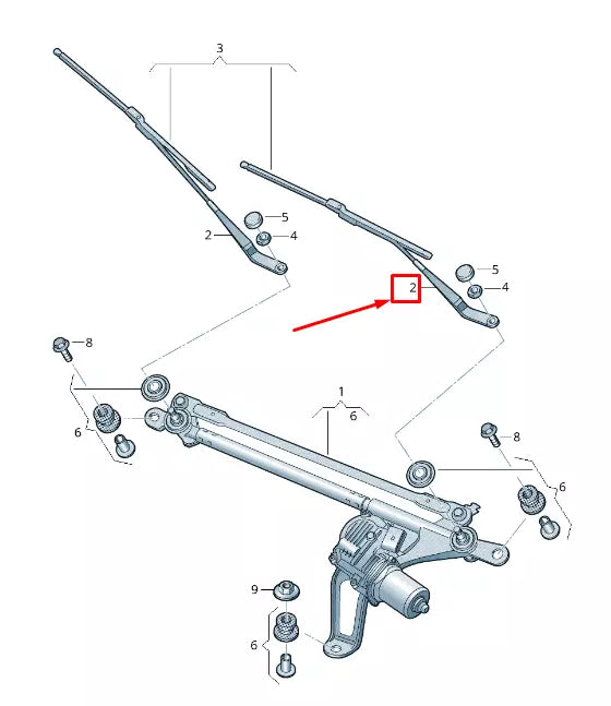 NEW AUDI Q3 F3 FRONT LEFT WIPER ARM RHD 83C955407A1P9 83C955407A 1P9